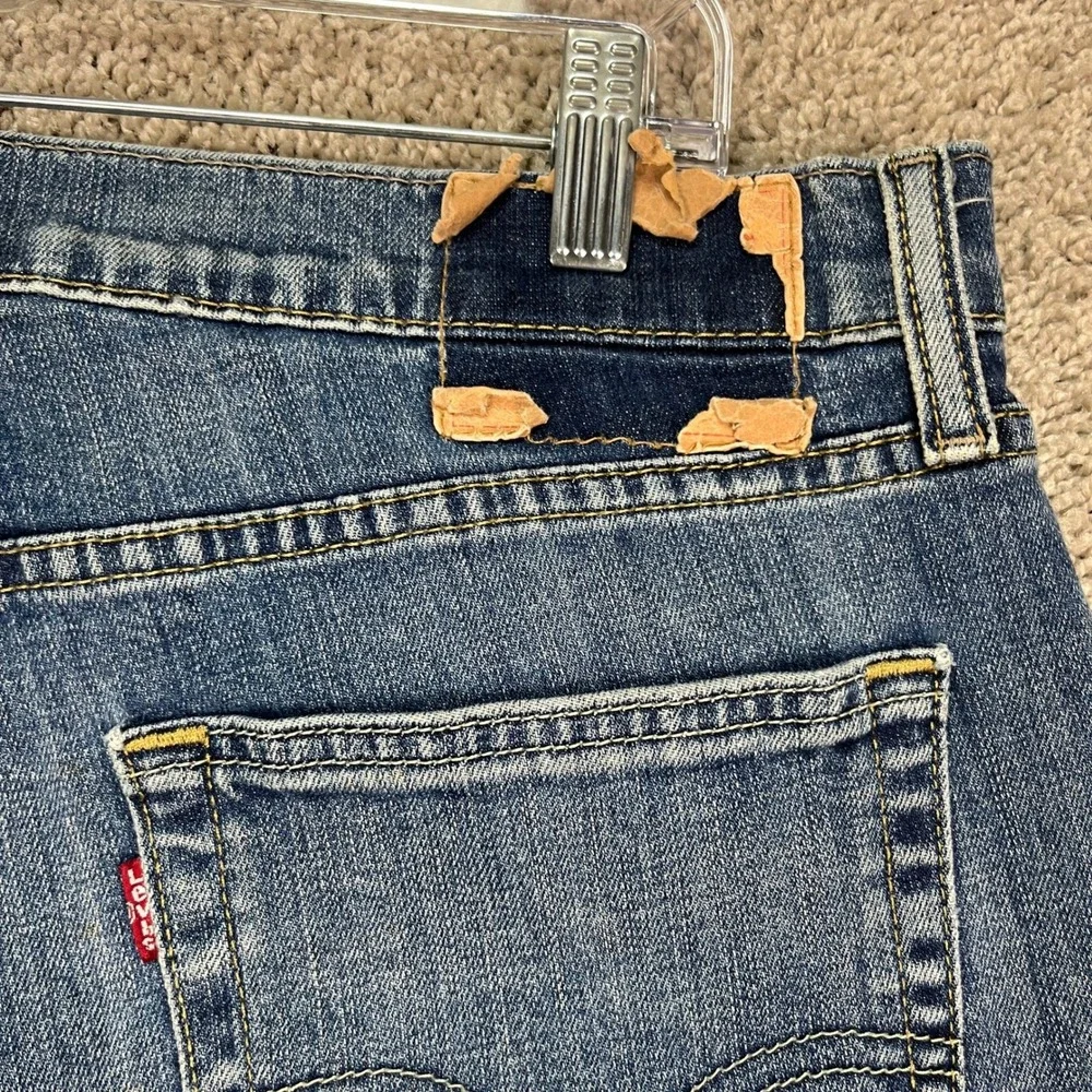 Levi's 514 Mens Jeans‎ 36x30 Regular Fit Blue Wash Denim Distressed
